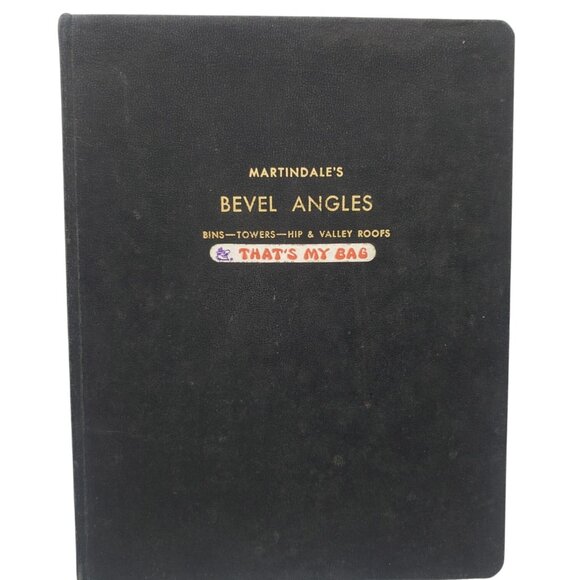 Martindales Bevel Angles Book Bins Towers Hip and Valley Roofs Book RARE OOP - Picture 1 of 15